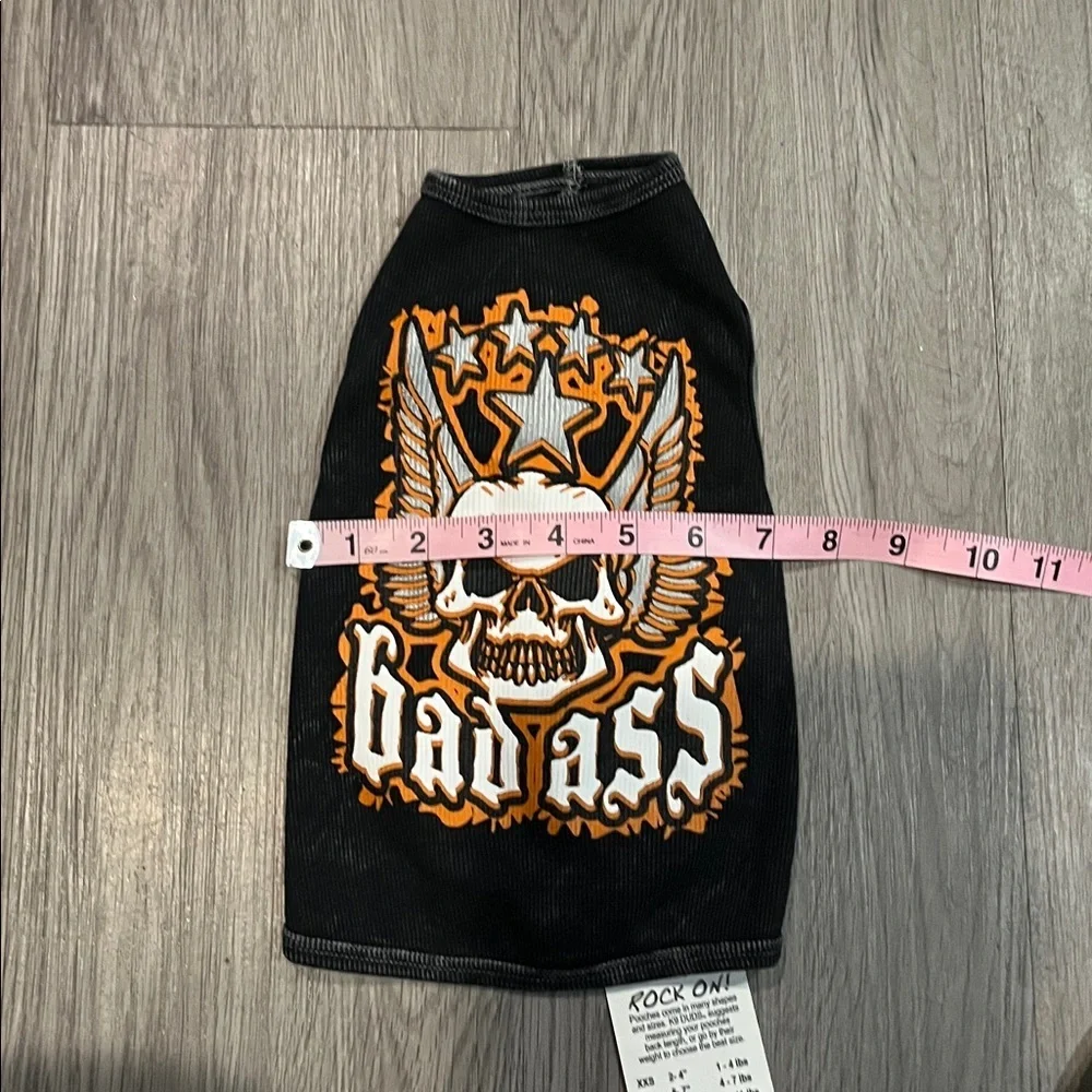 Black and Orange Graphic Tank Top